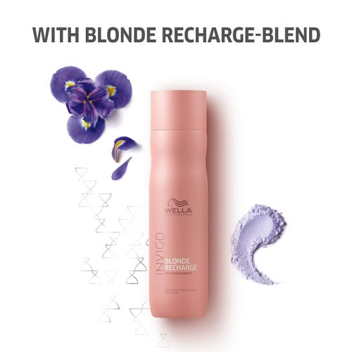 Wella Professionals Invigo Blonde Recharge Cool Blonde Shampoo, Refresh and Maintain Blonde Color, Rid Brassiness, 10.1oz