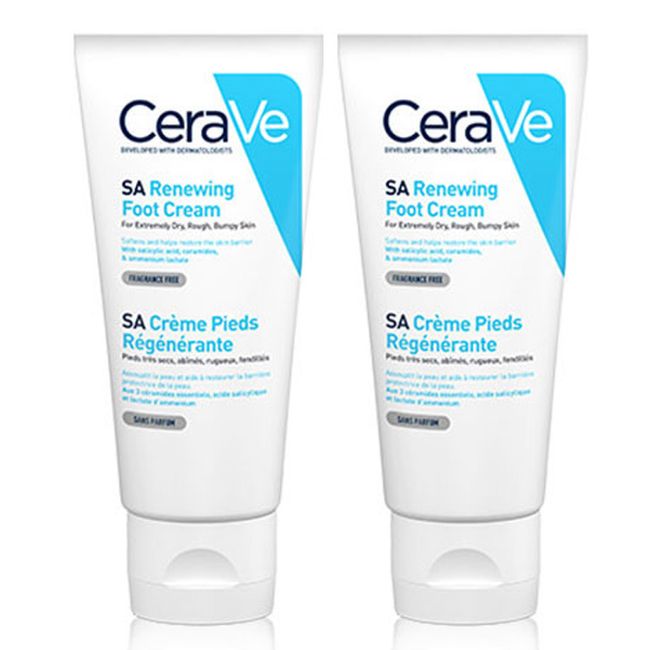 CeraVe SA Foot Cream 88ml Set of 2 RENEWING FOOT CREAM Directly from France