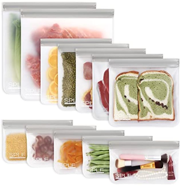 Reusable Gallon Bags 6 PACK Extra Large Reusable Freezer Bags BPA Free  Leakproof