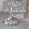 Back/Feet Scrubber for Shower,Silicone Shower Brush with Suction Cup for Cleaning & Exfoliating Skin,Floating Body Long Bristles for Wet or Dry Brushing,Cleans The Body Easily,30×25cm (Gray)