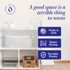Homz 64Qt Stackable Plastic Storage Bin Container Box w/Latch Lid, Clear(2 Pack)