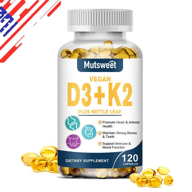 Vitamin K2 MK-7 D3100MCG Vitamin Supplement, Boost Immunity & Heart Health 120pc