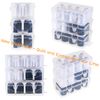 New brothread Polyester Machine Embroidery Thread 1000m with Clear Plastic Storage Box for Embroidery & Quilting - 8xWhite