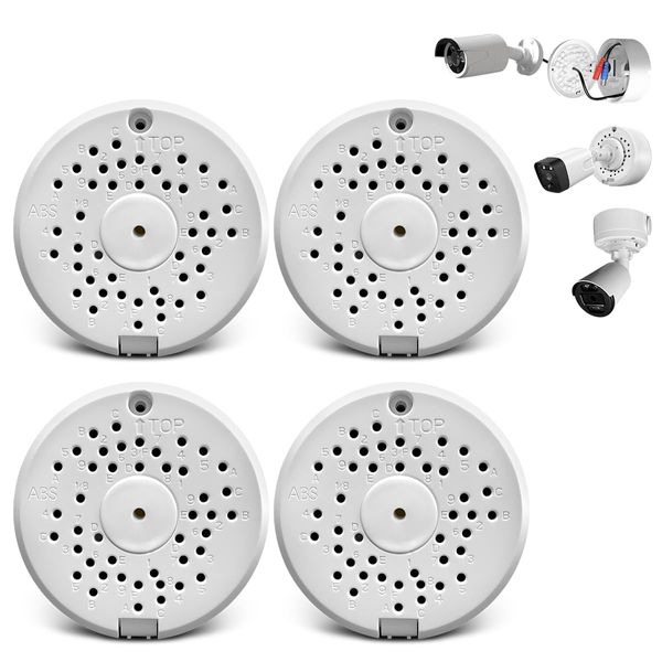 (Outdoor Security Camera Junction Box) Universal Junction Box for Bullet Dome Turret Cameras & Solar Panel, CCTV Base Box Hide Cable, Wall Ceiling Mount Bracket