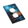 Decorative Art Light Switch Covers,Single Duplex Outlet,Wall Plate,Switchplate Electrical Faceplate,Star Castle,5x3 IN