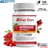 Berberine HCL 1200mg per Serving 120 Capsules Per Servings Total High Absorption