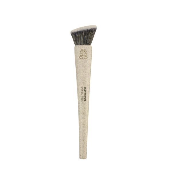 Brocha Maquillaje Flat Top Kabuki Natural Fiber Beige