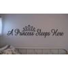 A PRINCESS SLEEPS HERE With CROWN Vinyl Decal Home Décor