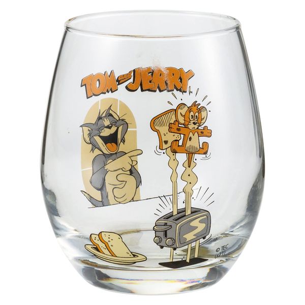 Sunart SAN3581-4 Tom and Jerry 3D Glass, 11.2 fl oz (330 ml), Toaster, Made in Japan