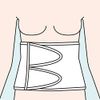 White Cross Elastic Surcingles Opera Back Belt, Pack of 1