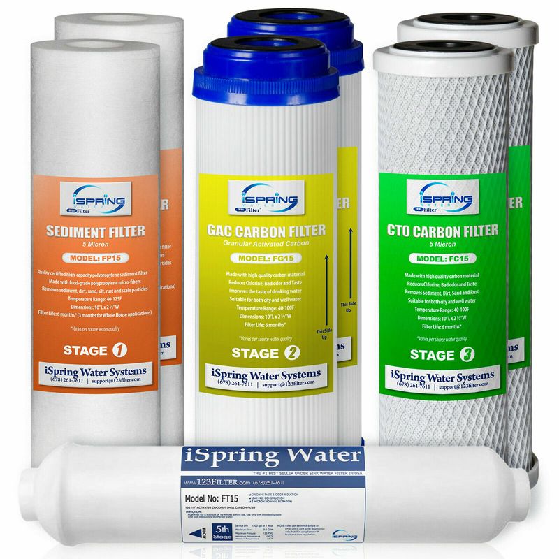 7 Pcs Set Water Filter Cartridge Replacement Reverse Osmosis For 5 ...