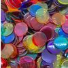MR CHIPS Plastic Bingo Chips for Games 150 Count Bag - Solid and Transparent Colors Counting Yellow 3/4 Inch