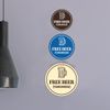 Circle Free Beer (Tomorrow) Sign (Ivory/Dark Brown) - Large