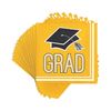 Creative Converting Graduation School Spirit Yellow Beverage Napkins, 5"