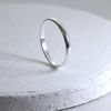 Sterling Silver 2mm D Shaped Wedding Band Ring Size S (Available E - W)