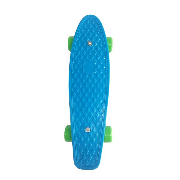 SK8MEMO 17X5inch Kids Skateboard, Mini Skateboard for Beginners (Blue)……