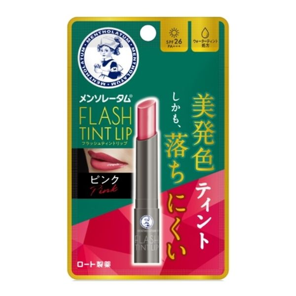 Delivery by Rohto Pharmaceutical Mentholatum Flash Tint Lip Pink 2g Tinted Lip Balm 1 piece