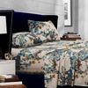 Full Size Bed Sheet Set, 300 Thread Count Soft Cotton Sateen, Floral Print with