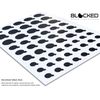 BLOCKED Webcam/Camera Vinyl Covers | Low-Tack Restickable Webcam Sticker | Multiple Sizes | Black 57-Pack Tabbed (Muted Matte)