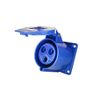 ExcInter 3PIN 32A Panel concealed socket Industrial Plug Sockets 2P+E Weatherproof IP44 Camping Caravan Industrial