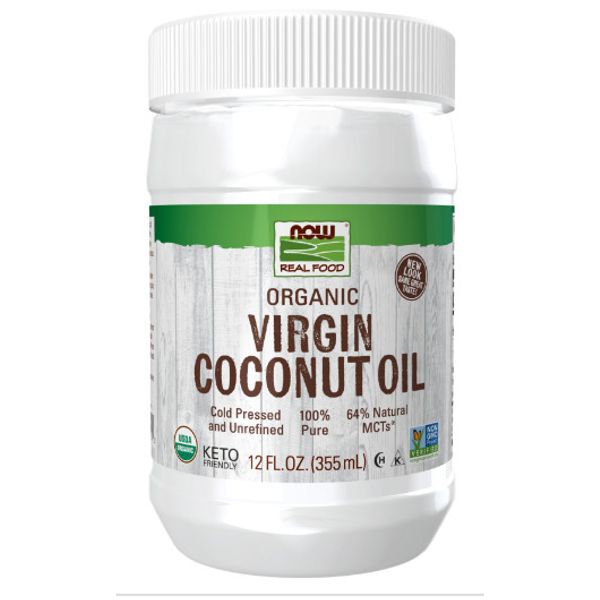 Now Real Food Organic Virgin Cooking Coconut Oil, 12 fl.oz. 355ml