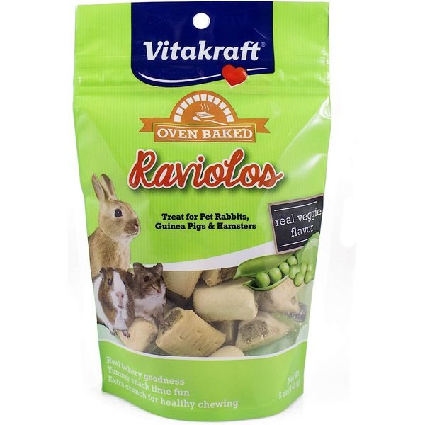 Vitakraft Raviolos Small Animal Treat - Made with Real Vegetables - for Rabbits,