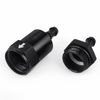 CNRAQR 3/8" Billet Inline Fuel Filter 30 Micron Anodized Aluminum Black 2PCS