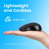 Perixx Perimice-802 Mini Wireless Bluetooth Mouse, Portable Small 3 Buttons Optical Mouse for Laptop Android Tablet PC, Works without USB Receiver, Black