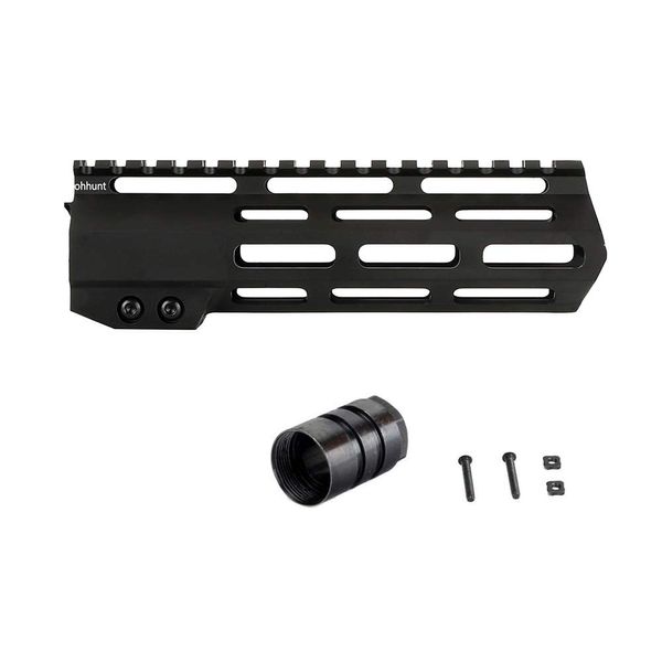 ohhunt M-LOK Hand Guard Free Float with Steel Nut Picatinny Rail Ultra Light (7")