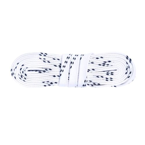 Kaps Professional Shoe Laces for Ice Hockey Ice Skates Waxed Also Suitable for Inline Skates and Roller Skates Made of High Quality Cotton, white