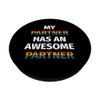 Awesome Partner Design - Rainbow Colors Pride Design PopSockets Adhesive PopGrip