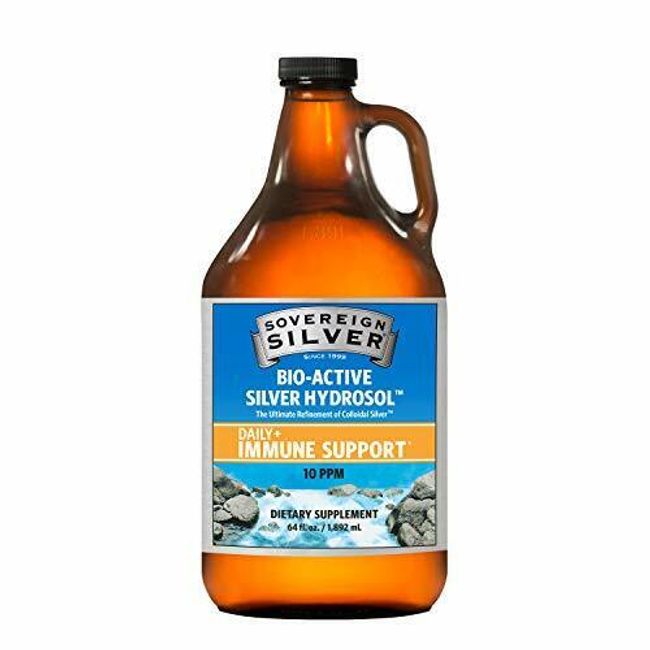 Sovereign Silver Colloidal Silver for Immune Support -10 ppm, 64 fl oz