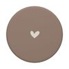 Neutral Dark Taupe - Cute Simple Chic Boho Hand Drawn Heart PopSockets Standard PopGrip