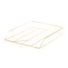 U Brands Desktop Letter Tray, Wire Metal, Gold