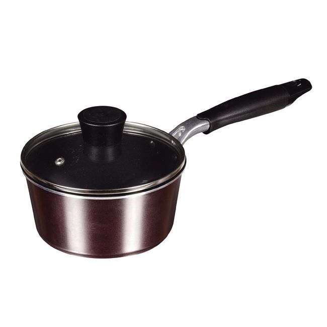 Pearl Metal HB-1233 Single Handle Pot, 6.3 inches (16 cm), Glass Pot with Lid, Induction Compatible, Rise Blue Diamond Coat