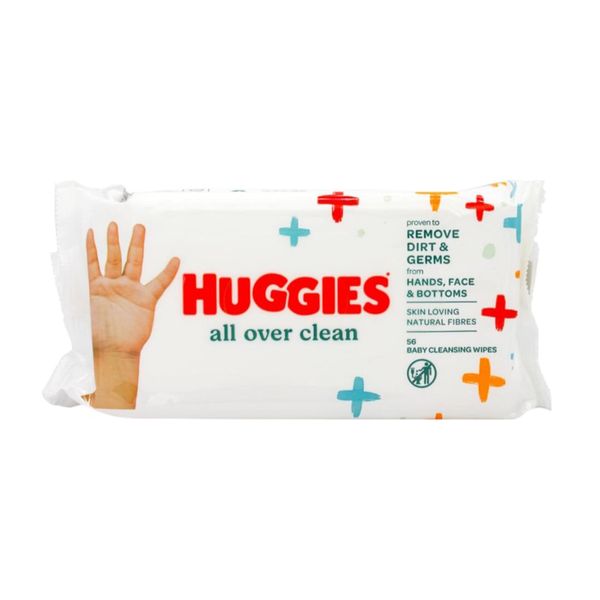 HUGGIES Baby Wipes, All Over Clean, 3 Refills With Resealable Tape Top, 168CT