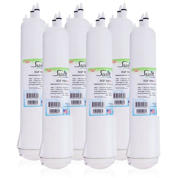 SGF-W84 Rx Replacement EFF-6016A, EFF-6008A  Refrigerator Filter (6 Pack)