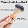 Bassion Hand Crafted Shaving Brush for Men, Professional Hair Salon Tool with Hard Wood Handle Gifts for Men