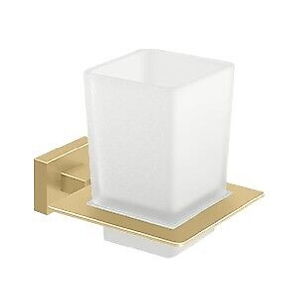 Deltana 55D2014-4 55D Series Frosted Glass Tumbler Set Brushed Brass