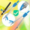Geometry Compass Set Tuloka 10pcs School Maths Protractor Set Rulers for Student Maths and Engineering in Carry Case, Blue