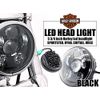 Harley-Davidson Sportster Dyna Sofyl VRSC Genuine Replacement LED Projector Headlight 5 3/4" Black