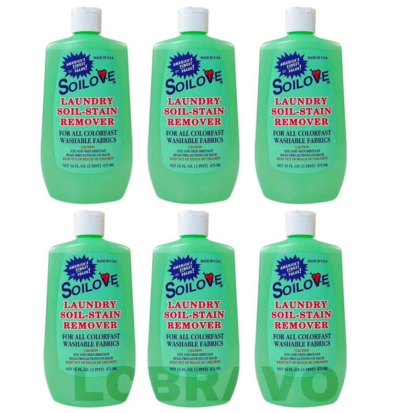 Soilove Laundry Soil-Stain Remover 16oz 6 Packs ( Made in USA )