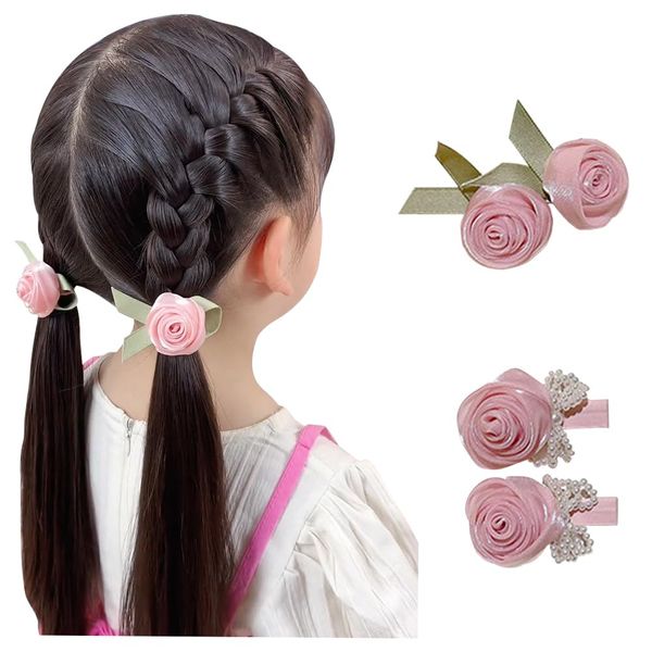 FASELE Hair Clip, Children's Hair Dress, Barrette, Hair Accessories, For Girls, Children, Pink, Luscious, Cute, Flowers, Hair Accessories, Fashionable, Shichi-Go-San Celebrations, Graduation