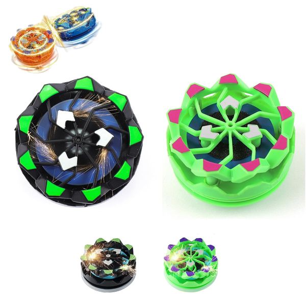 Fireworks Spinning Tops with Spark Effects, Bey Battling Top Burst Gyros Toy, Gift for Boys Ages 6-8-10-12, Fidget Sensory Toys for Kids with Autism, Perfect for Christmas and Party Favors (2-Pack)