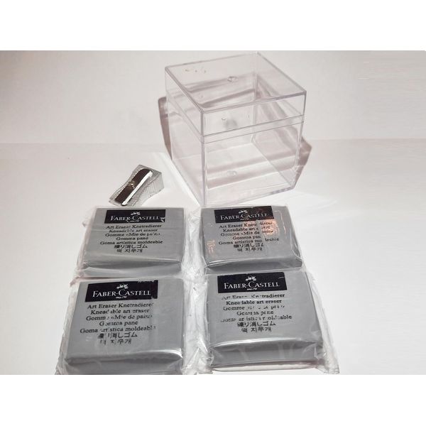 Faber-Castell Grey Rectangular Kneaded Art Erasers (4 in a pack)