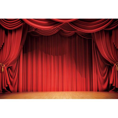 Haoyiyi 9x6ft Red Curtain Backdrops for Stage Backdrop Red Drapes Curtains Panels Swags Window Background Photography Adults Wedding Hall Birthday Music Party Event Stage Show Decoration Photo