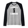Varsity Chess funny Chess Club Raglan Baseball Tee