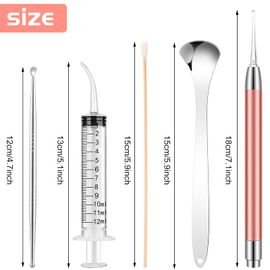  Nuanchu Tonsil Stone Remover Set, 1 Manual Pump Type Low  Pressure Irrigator Oral Water Pick, 1 Tonsil Stone Remover with LED Light,  1 Stainless Steel Removal Tool and 100 Long Swab 