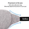 Kimkoo Sleep Mask-Eye Mask for Sleeping, Sleeping Mask Blocking Out Light Perfectly for Women and Men, Soft and Comfortable Blindfold for Travelling, with Pouch (Black+Gray)