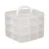 Rayher, 3-tier stackable Craft Storage with adjustable compartments, clear plastic Box Organiser for small arts and crafts materials